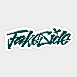 Typography Fakeside Sticker